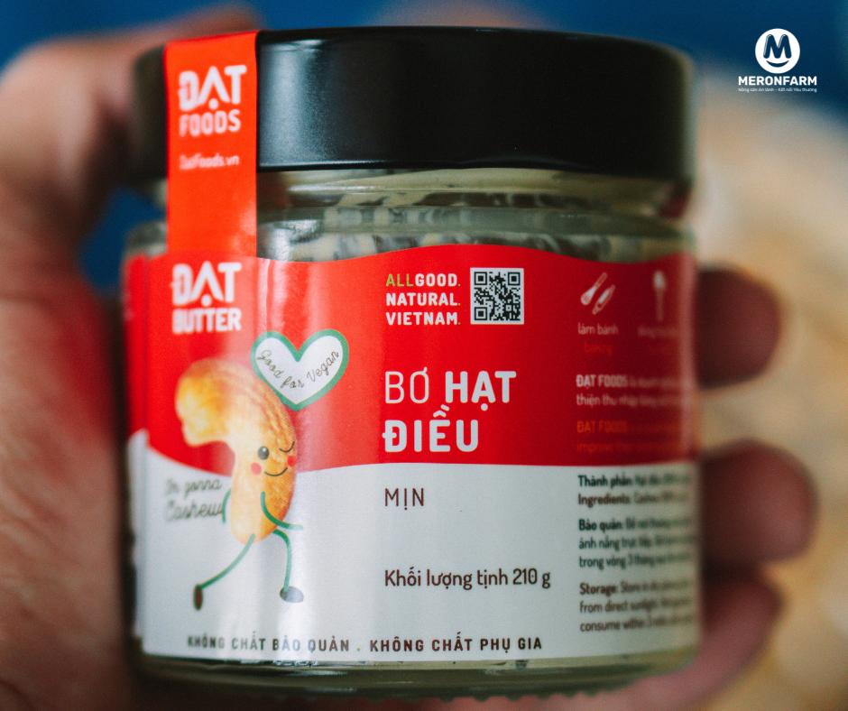 HÌNH ẢNH BƠ HẠT ĐIỀU MỊN DATFOODS - Hũ 210g