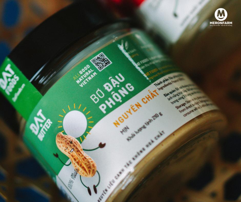 HÌNH ẢNH BƠ ĐẬU PHỘNG NGUYÊN CHẤT MỊN DATFOODS - Hũ 210g